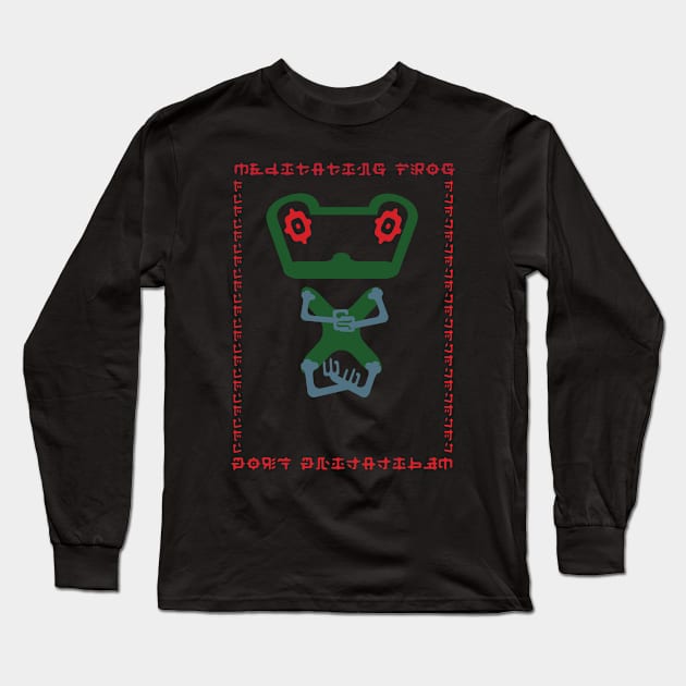 Meditating Frog Long Sleeve T-Shirt by cpratorius